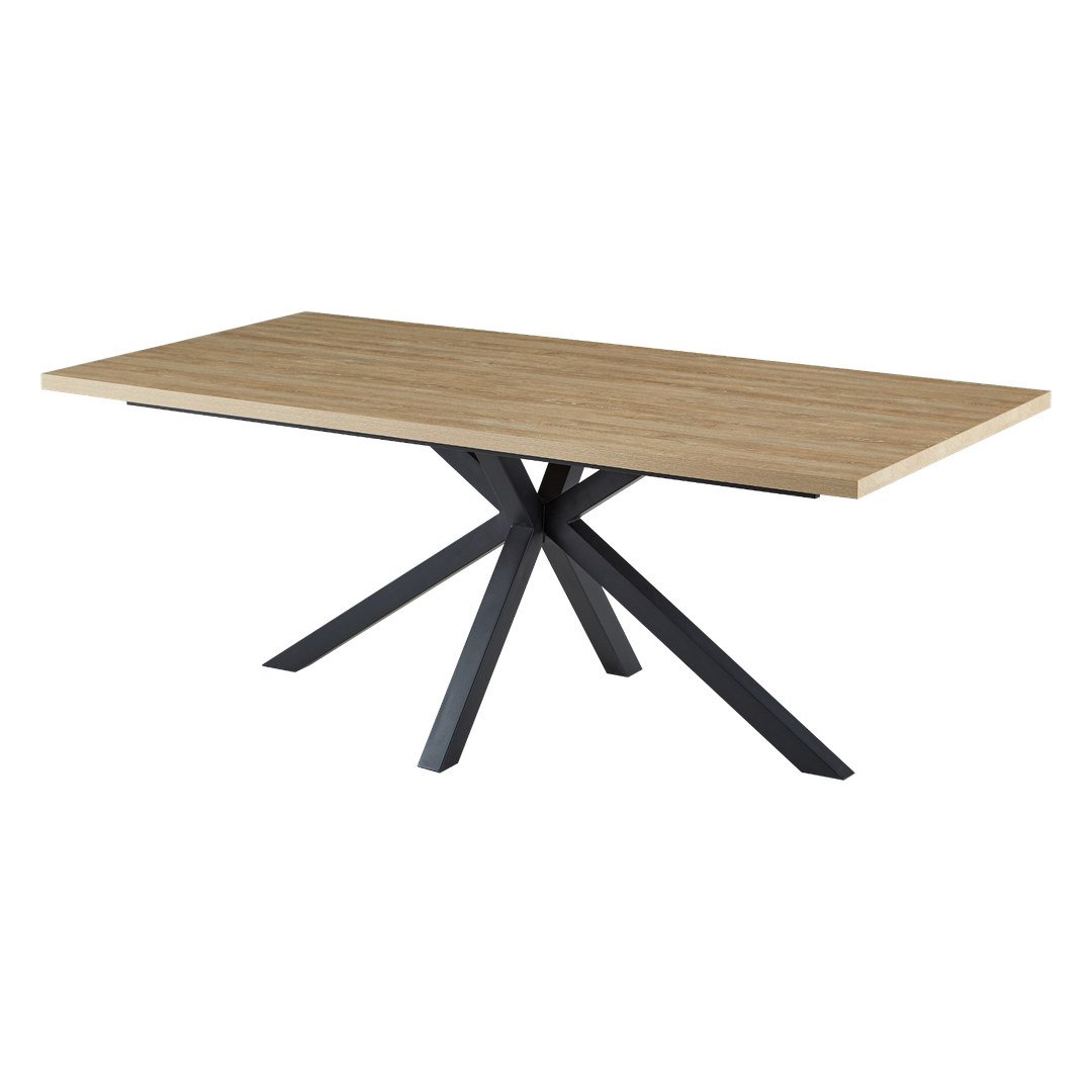 Rechthoekige eettafel eikkleur 200 × 100 cm bij Belga Meubel in Brugge